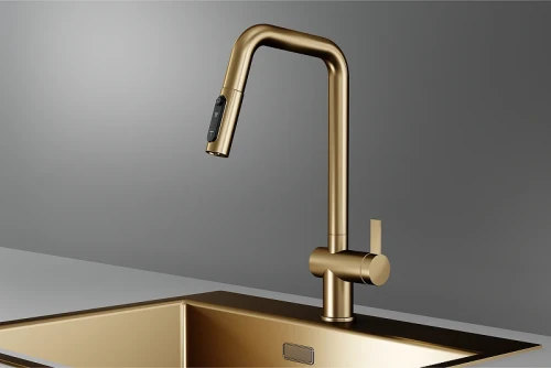 Смеситель для кухни Granula Kitchen Space 7273 цвет Золото сатин