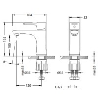 Смеситель для раковины Lemark Evitta LM0506C Хром латунь