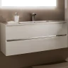 Тумба с раковиной SanVit Кубэ-2 100 kkube2100w подвесная Белая глянцевая МДФ / ЛДСП