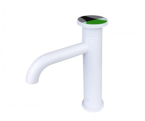 Смеситель для раковины Bronze de Luxe OMG! 9009W-G цвет Белый матовый Зеленый