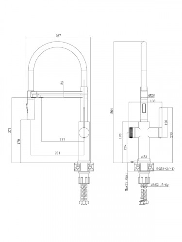 Смеситель для кухни Agger Elegant A3252544 цвет Черный матовый