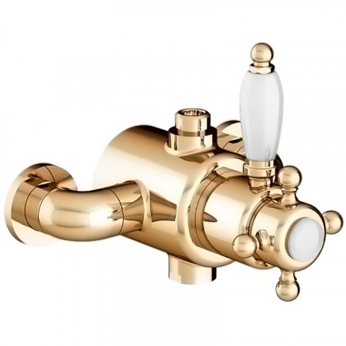 Смеситель для душа Gattoni Termostatici TSRE940D0.I oro с термостатом Золото латунь на стену