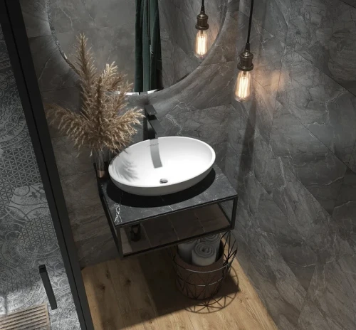 Столешница под раковину 1MarKa Loft 70 Ц0000021560 Черная