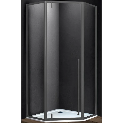 Душевой уголок Vincea Penta 100x100 VSP-3P100CLGM профиль Вороненая сталь стекло прозрачное