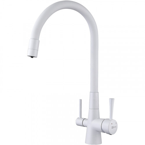 Смеситель для кухни Lemark Comfort LM3075W Белый латунь