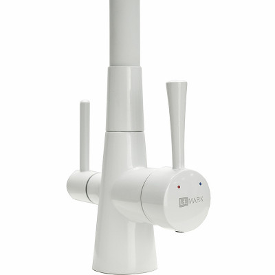 Смеситель для кухни Lemark Comfort LM3075W Белый латунь