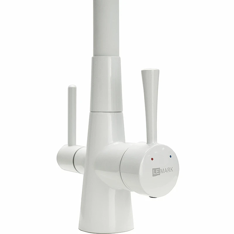 Смеситель для кухни Lemark Comfort LM3075W Белый латунь