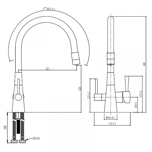 Смеситель для кухни Lemark Comfort LM3075W Белый латунь