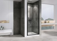 Душевая дверь Abber Sonnenstrand 100 AG04100B профиль Черный стекло прозрачное
