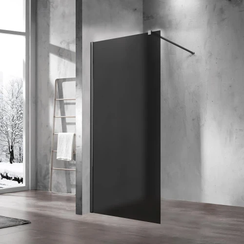 Душевая перегородка Vincea Walk in 100 VSW-1H100GFGM профиль Вороненая сталь стекло матовое тонированное