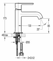 Смеситель для раковины Cezares Eco ECO-LS-01-W0