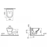 Унитаз Vitra Zentrum 5795B003-6077 подвесной с сиденьем Микролифт фарфор подвесной