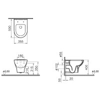 Унитаз Vitra Zentrum 5795B003-6077 подвесной с сиденьем Микролифт фарфор подвесной