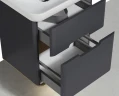 Тумба с раковиной Vitra Sento 80 60836 подвесная Антрацит матовый МДФ / ЛДСП