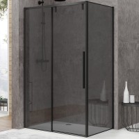Душевой уголок Black&amp;White Stellar Wind S898 120х90 8989012 профиль Черный матовый стекло тонированное