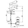 Смеситель для раковины Cisal Cubic CU00051121 Хром латунь