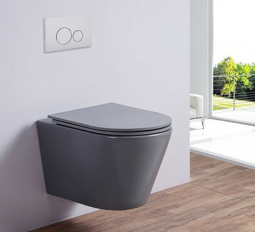 Унитаз Esbano Clavel ESUPCLAVGM подвесной Серый матовый с сиденьем Микролифт фаянс подвесной