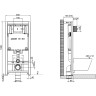 Комплект унитаза Ceruttispa Orlter Aria Tornado CT9955 с сиденьем Микролифт и инсталляцией Jacob Delafon E29025-NF+E4316-CP с клавишей смыва Хром фарфор подвесной