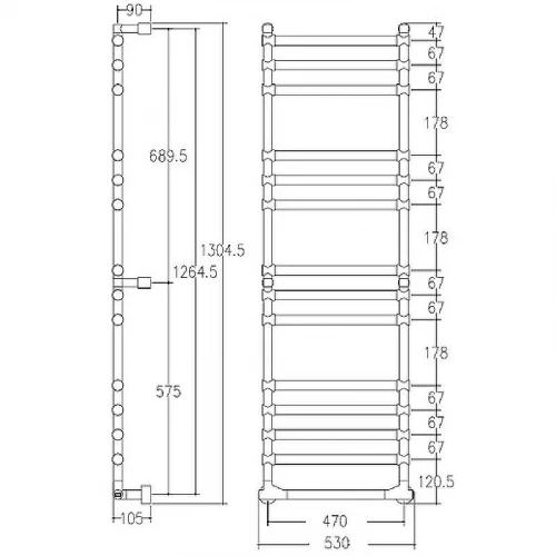 Электрический полотенцесушитель Margaroli Sole 5144714CRNB Хром