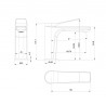 Смеситель для раковины Wonzon & Woghand WW-XH-012-MB цвет Черный матовый