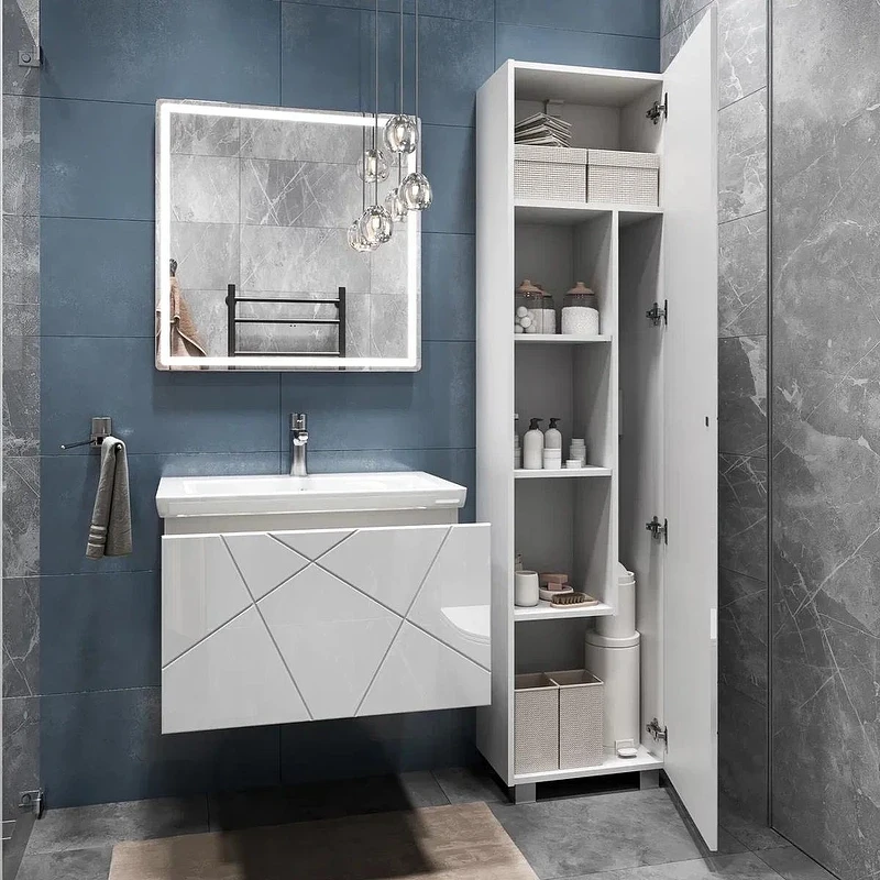 Тумба с раковиной Vigo Geometry 70 034-com подвесная цвет Белый