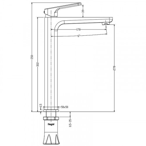 Смеситель для раковины Raglo R51.15 Хром латунь