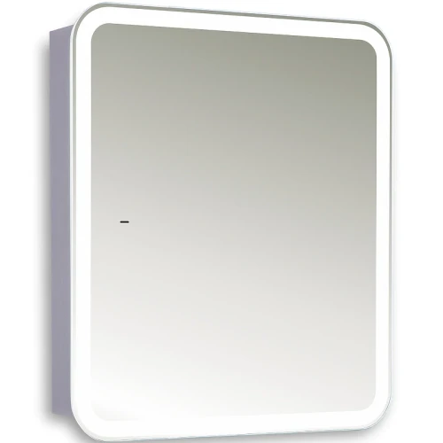Зеркальный шкаф Silver Mirrors Фиджи Flip 70 LED-00002977 с подсветкой Белый с бесконтактным сенсором МДФ / ЛДСП, стекло