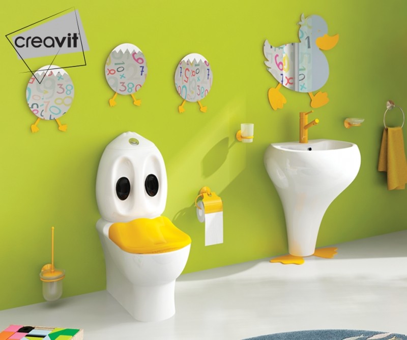 Ершик для унитаза Creavit Ducky BR20216Y Желтый