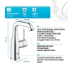 Смеситель для раковины Grohe Essence+ 23480001 Хром латунь
