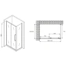 Душевой уголок Abber Schwarzer Diamant 170x85 AG30170H-S85 профиль Хром стекло прозрачное