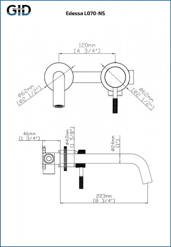 Смеситель для раковины Gid Edessa SS070BMNS цвет Черный матовый