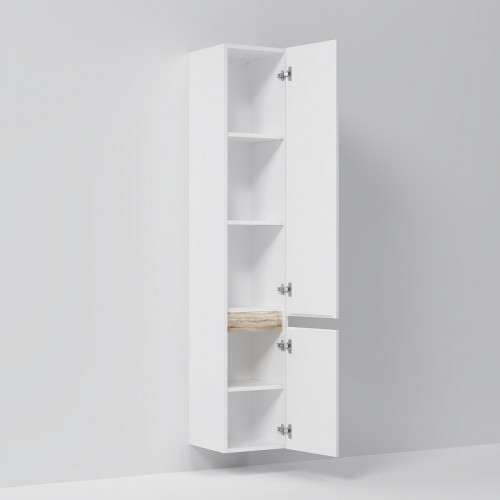 Шкаф пенал AM.PM X-Joy 30 M85ACHR0306WG подвесной Белый глянец Светлое дерево МДФ / ЛДСП