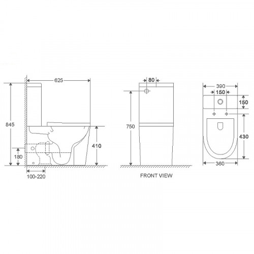 Унитаз компакт WeltWasser Salzbach 011 GL-WT 10000011688 с бачком и сиденьем Микролифт фаянс напольный