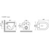 Комплект унитаза Ceramicanova Vogue CN4008T с инсталляцией Grohe Rapid SL 38775001 с сиденьем Микролифт и клавишей смыва Хром фарфор подвесной