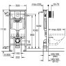 Комплект унитаза Ceramicanova Vogue CN4008T с инсталляцией Grohe Rapid SL 38775001 с сиденьем Микролифт и клавишей смыва Хром фарфор подвесной