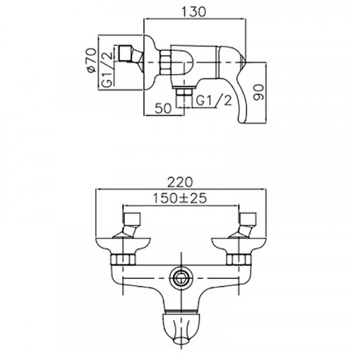 Смеситель для душа Migliore Lem 25868 Бронза латунь на стену