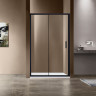 Душевая дверь Vincea Garda 140 VDS-1G140CLB профиль Черный стекло прозрачное