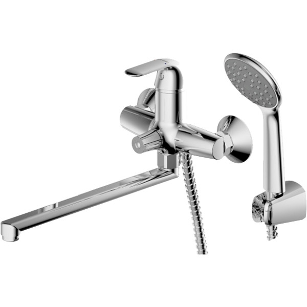 Смеситель для ванны Bravat Fit F6135188CP-LB-RUS универсальный Хром латунь на стену