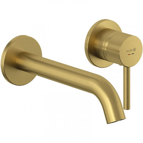 Смеситель для раковины Kludi Bozz 38245N076S Золото брашированное латунь встраиваемый