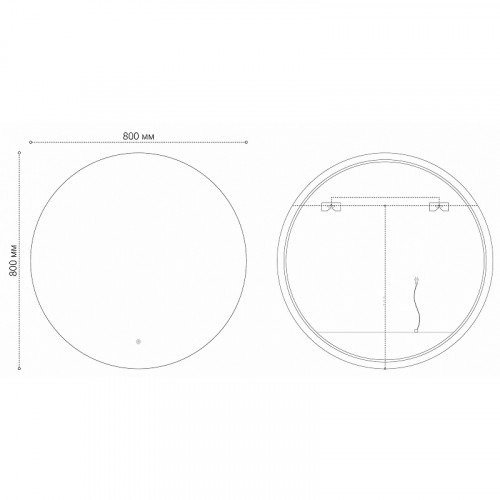 Зеркало Grossman Cosmo-норма 80 198080 с подсветкой с сенсорным выключателем и подогревом стекло