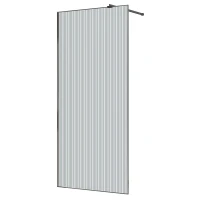 Душевая перегородка Azario Walk-In 120 AZ-271-120-MGR-CRF профиль Графит матовый стекло рифленое