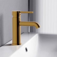 Смеситель для раковины Damixa Scandinavian Pure 360210600 Золото латунь однорычажный