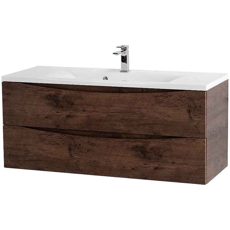 Тумба под раковину BelBagno Marino 110 MARINO-1100-2C-SO-RW-P подвесная Rovere Moro МДФ / ЛДСП