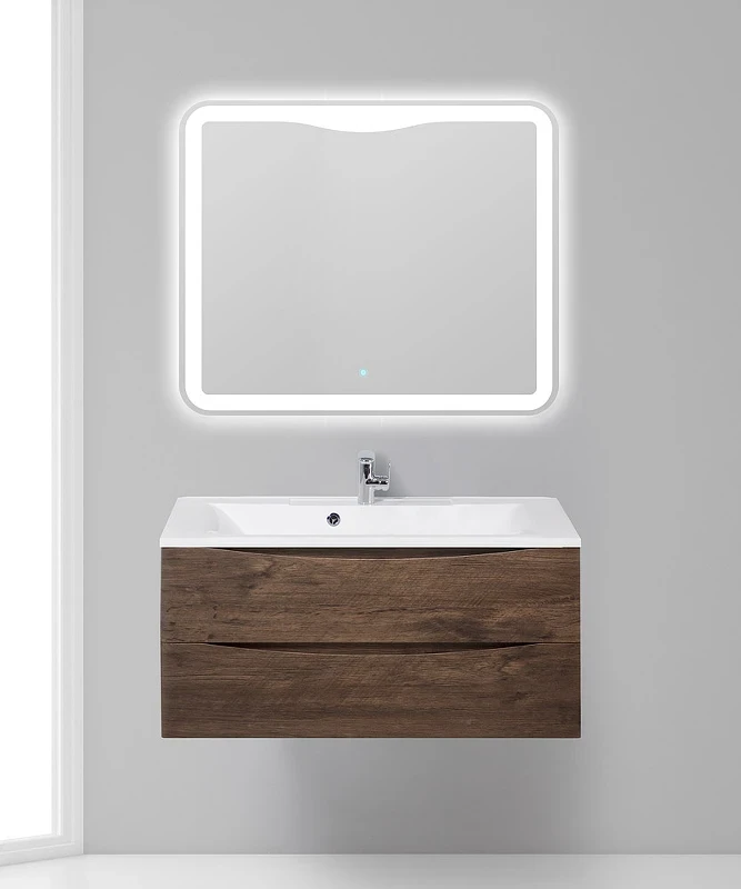 Тумба под раковину BelBagno Marino 110 MARINO-1100-2C-SO-RW-P подвесная Rovere Moro МДФ / ЛДСП