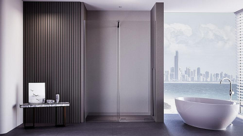 Душевая дверь Veconi Premium Trento PTDW-50GR 100 PTDW-50GR-100-01-C4 профиль цвет Брашированный графит стекло прозрачное