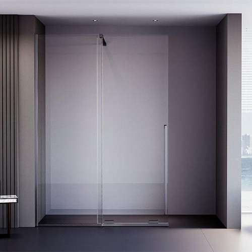 Душевая дверь Veconi Premium Trento PTDW-50GR 100 PTDW-50GR-100-01-C4 профиль цвет Брашированный графит стекло прозрачное