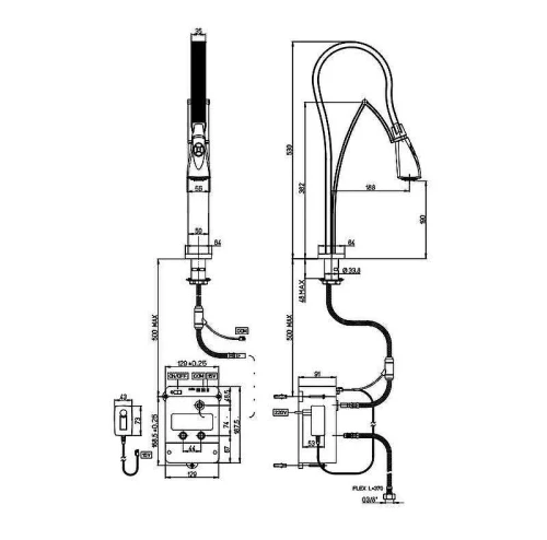 Смеситель для кухни Paini Hybrid HKPA557TKKM Сталь PVD