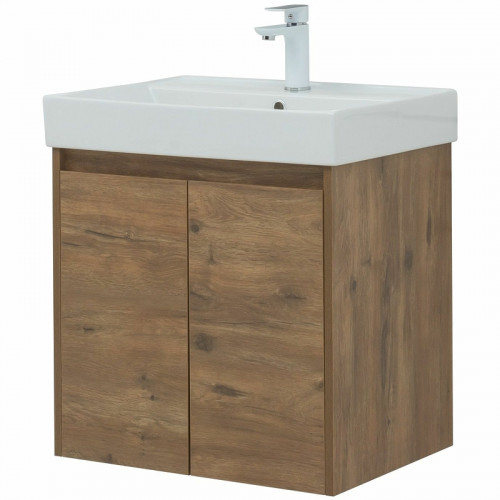 Тумба с раковиной Aquanet Nova Lite 60 302525 подвесная Дуб рустикальный МДФ / ЛДСП