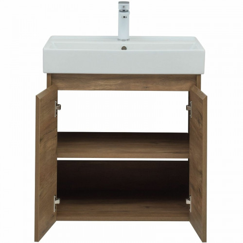 Тумба с раковиной Aquanet Nova Lite 60 302525 подвесная Дуб рустикальный МДФ / ЛДСП