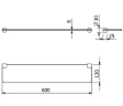 Стеклянная полка Kludi Vela R 58973N2 цвет Оружейная сталь брашированная